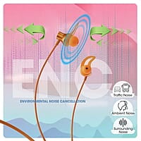 ZEBRONICS Yoga 9 with 45 Hours Backup, Bluetooth v5.2 Wireless Neckband, ENC Calling, Gaming Mode (Upto 50ms), Voice Assistant, Dual Pairing, Splash Proof and Type C