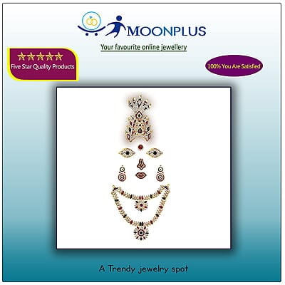 God Ornament Amman Face/Mugam with Naga Crown/Kireedom and Double Attigai/Necklace