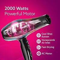 AGARO HD-1120 2000 Watts Professional Hair Dryer 2 Speed 3 Temperature Settings
