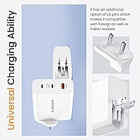 Ambrane 150W GaN Multi-Port Fast Charger Type C USB Compatible with All iPhones, Android Smartphones & Laptops