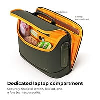 MOKOBARA The Transit Briefcase Vegan Leather & Nylon 15L Laptop Crossbody Messenger Bag for Men & Women