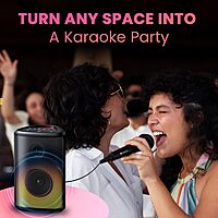 Portronics Dash 8 POR 2244 Bluetooth Speaker – 60W | Karaoke Mic | RGB Lights | Black