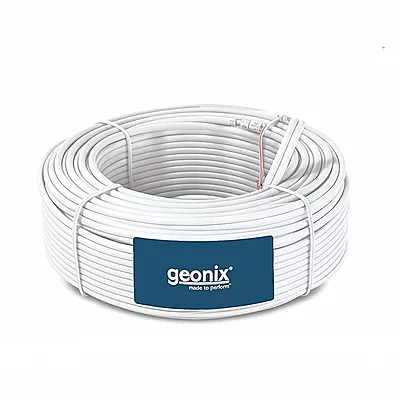 GEONIX 90 Yard Pure Copper 3+1 CCTV Camera Coaxial Cable (GXCCTV3+1)