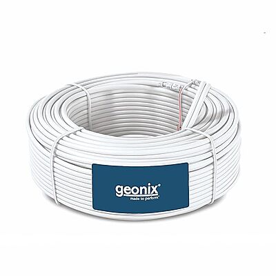 GEONIX 90 Yard Pure Copper 3+1 CCTV Camera Coaxial Cable (GXCCTV3+1)