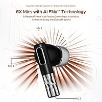 boAt Nirvana Zenith Truly Wireless in Ear Ear Buds w/Dolby Audio, 50dB ANC, Adaptive EQ Powered by Mimi, 6-Mic AI-ENx™, 50 Hrs. Playback & Hearables App Support