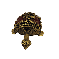 Brass Turtle with Red Embroidered Shell | Vastu Tortoise Showpiece India