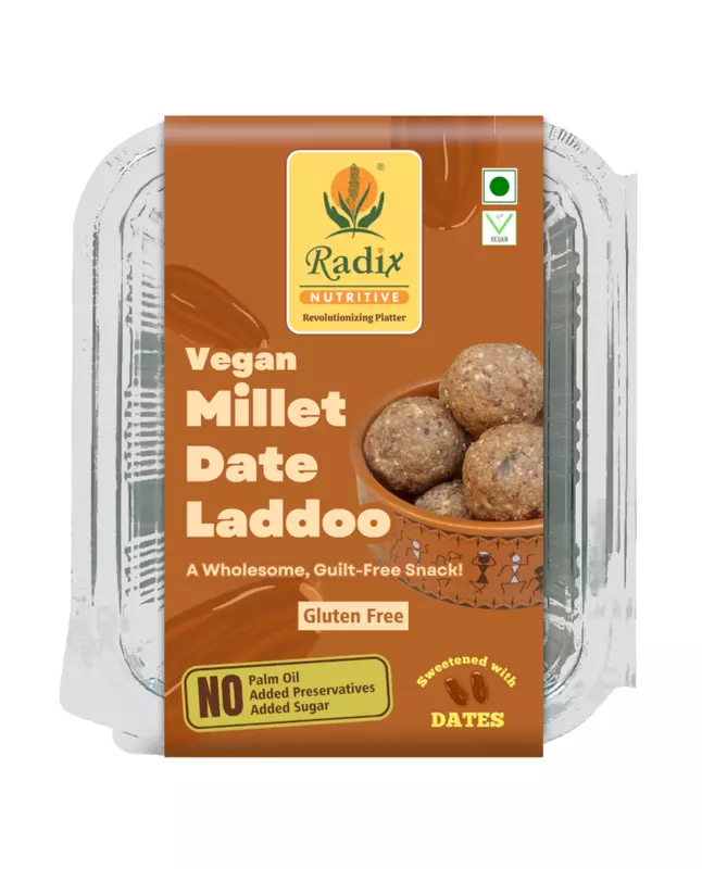 Millet Date Laddoo - 200 g | No Added Sugar | Vegan | Gluten Free
