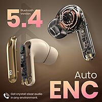 Portronics Twins 29 ANC – TWS Earbuds, 30H Battery Life, Active Noise Cancellation, Comfortable Fit, Stylish Beige Design, Perfect for Music Lovers and Calls, Seamless Connectivity, Lightweight.