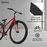 Lifelong Cycle for Men & Women - 27.5 T MTB Cycle - Single Speed Bike/Bicycle – V Brake Cycle - Rigid Fork - Mountain Bike
