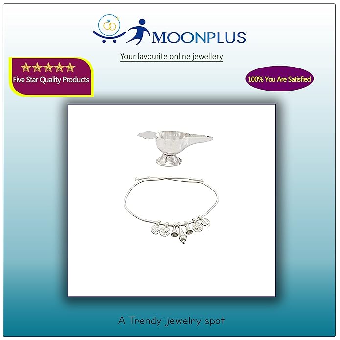 Sterling silver gift set for Born Babies-(Hip chain/Arunaakodi, Feeder/Paladai)