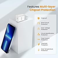 Ambrane 20W Type C Mobile Charger Adapter, Fast Charging for Android, iPhone 14/13,13/12/11/X & Pro, Max Series & Other Type C Enabled Devices, PD Technology, BIS Certified