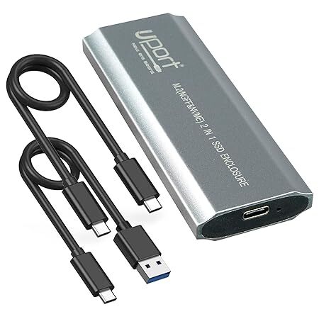 uPort NVMe M.2 SSD Enclosure – USB 3.1 offers high-speed data transfer with a sleek design. Compatible with M.2 NVMe SSDs, it ensures optimal performance and easy connectivity for your storage needs.