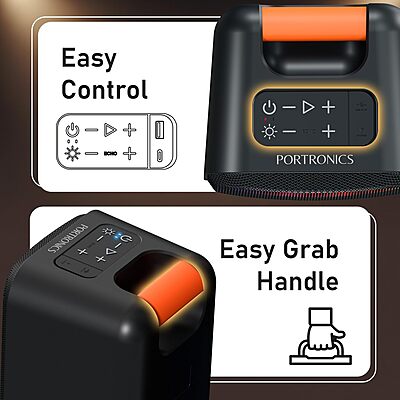 Portronics POR 2737 Apollo 30 30W Bluetooth Speaker – BT 5.4 | Dual Wireless Karaoke Mic | RGB |