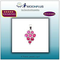 Silver Traditional Design Pendant/Red Stone pendant, Dollar