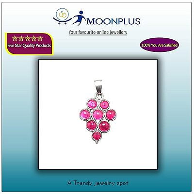 Silver Traditional Design Pendant/Red Stone pendant, Dollar Silver Traditional Design Pendant/Red Stone pendant, Dollar