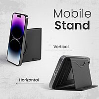 Portronics 3194 Wallet X – Magnetic 3-Fold Card Holder | Black | 6 Months Warranty