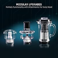 Wonderchef Nutri-blend Mixer, Grinder & Blender Powerful 400W 22000 RPM  2 Unbreakable Jars