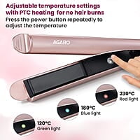AGARO Hair Straightener&Curler, 2-In-1 Twist Angled Ceramic Coated Floating Plates
