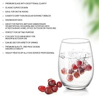 Treo by Milton Sphero Juice Tumbler, 6 Pieces Set, 270 ml Each, Transparent