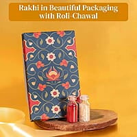 EAT BETTER CO Yaadon Ka Dabba 10-Item Rakhi Gift Hamper Evil Eye Rakhi, Chocolate Coated Almonds, Hazelnut Dry-Fruit Laddoos, Uno & More |for Brother Rakhi Gift Combo Set