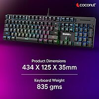 Storm Mechanical Gaming Keyboard – 104 Keys, RGB Backlit, customizable lighting, durable switches, anti-ghosting technology, ergonomic design, perfect for gamers and typists alike, plug and play.