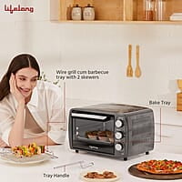 Lifelong OTG 19 Litre for Kitchen with Barbeque Tray - 1300W Oven Toaster Griller Machine Electric