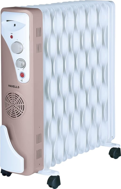 Havells OFR 13 Wave Fins with Fan - Beige, 2900 Watts