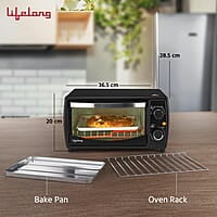 Lifelong OTG 10 Litre - Electric Oven Toaster Griller for Kitchen- 1000 W