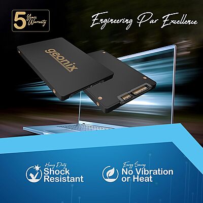 Geonix SATA 2.5", 256 GB ,6Gb/s, 570/500 MB/s, Quad Channel, PC/Laptop, 5 Years Warranty