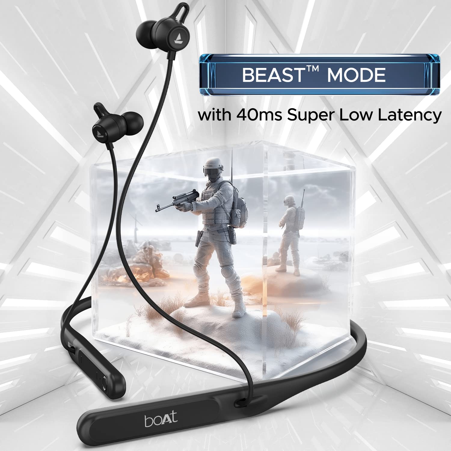 boAt Rockerz 255 Touch (Pitch Black)