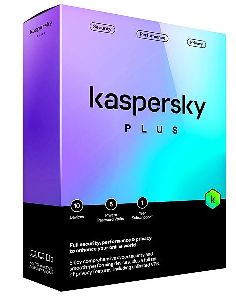 Kaspersky Plus Latest Version 3 PC 1 Year Antivirus Voucher Only