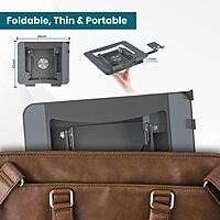 Portronics My Buddy K9 Pro Laptop Stand – Metal Build | 360° Rotatable | Black | 1 Year Warranty