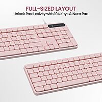 Portronics Ki-Pad 3 Pink USB Keyboard – Full Size, stylish and functional, perfect for home or office use. Features comfortable keys, sleek design, and reliable USB connectivity for seamless typing.