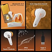 boAt Immortal 121 in Ear TWS Earbuds with Beast Mode(40ms Low Latency) for Gaming, 40H Playtime, Blazing LEDs, Quad Mics ENx Signature Sound, ASAP Charge(10 Mins= 180 Mins)
