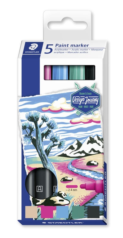 STAEDTLER 349 LUMO ACR MARKER - C5 SET OF 5 STAEDTLER 349 LUMO ACR MARKER - C5 SET OF 5