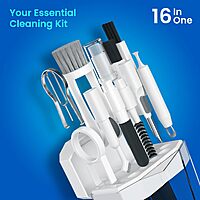 Portronics Clean ONE 16-In-1 Cleaning Kit for Laptop, Mobiles, and Tablets – White