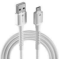 Portronics Konnect X USB-A to Micro USB Cable 3A Fast Charging Data Sync 1M White