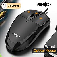 Frontech MS-0047 – Wired optical mouse with 1000 DPI, ergonomic design, and smooth tracking for precise and comfortable daily use.