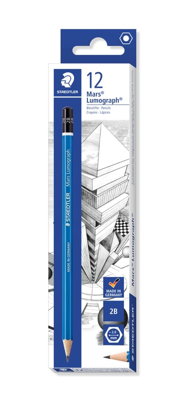 STAEDTLER 100 LUMOGRAPH PENCILS - 2B STAEDTLER 100 LUMOGRAPH PENCILS - 2B