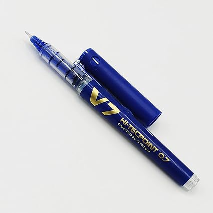 Pilot V7 Hi-tecpoint Pen with cartridge system - 1 Blue, 1 Black Pen,