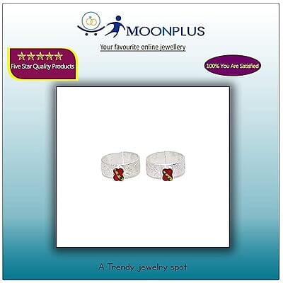 Silver Toe ring, Metti with enamel Silver Toe ring, Metti with enamel