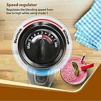 AGARO Grand 1000 Watts Hand Blender With Chopper, Jar & Whisker, 2 Variable Speed Modes & Speed Regulator, Stainless Steel Blades(Black), 400mmx60mm