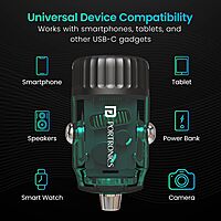 Portronics 36W Car Charger | Dual Port USB-A & Type-C PD | Fast charging for smartphones & tablets | Compact design | Overload protection | Ideal for travel | Compatible with all devices.