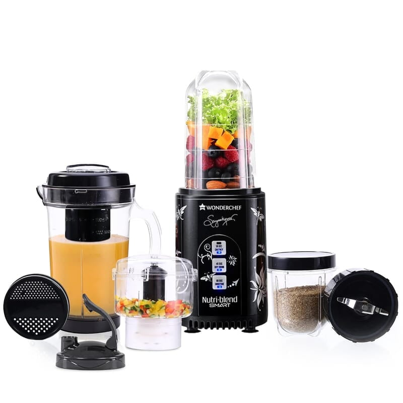 Wonderchef Nutri Blend Smart CKM Automatic Mixer Grinder 22000 RPM 4 Unbreakable Jars 500 W