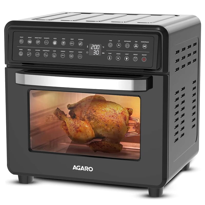 AGARO Regal Plus Air Fryer For Home, 23L, Rotisserie Convection Oven, Electric Oven,1800W,16 Preset Programs