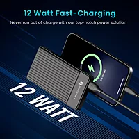 Portronics 2253 Luxcell B 12 10K Power Bank – 10000mAh | 12W Charging | Black