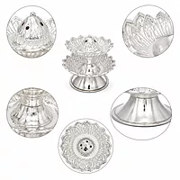 Silver Agarbathi Stand 19g
