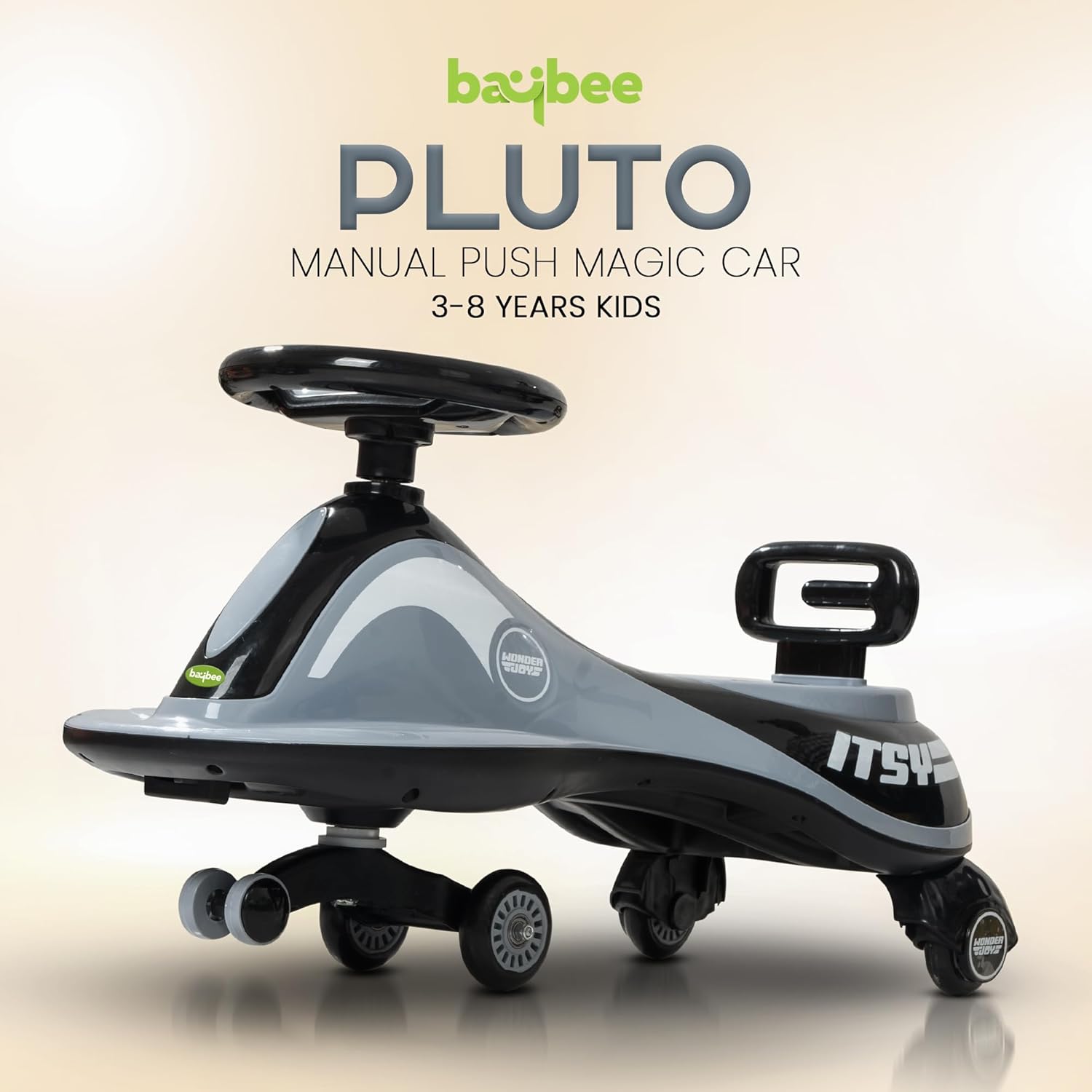 Baybee Pluto Kids Magic Swing Cars for Kids, with Led Lights, Scratch Free PP Wheels & Music-Black Baybee Pluto Kids Magic Swing Cars for Kids, with Led Lights, Scratch Free PP Wheels & Music-Black