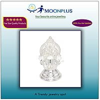 Silver Kamakshi, Traditional Diya, with Trigger Stick