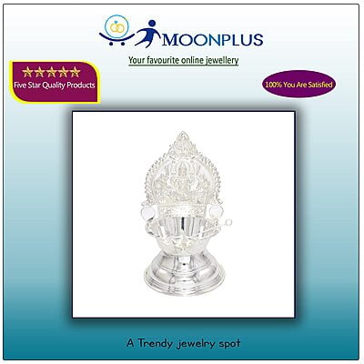 Silver Kamakshi, Traditional Diya, with Trigger Stick Silver Kamakshi, Traditional Diya, with Trigger Stick